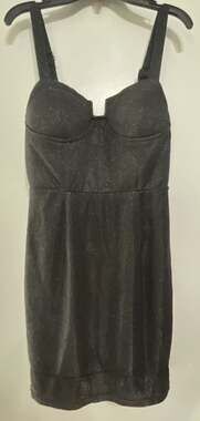 NWT Mad For Love Black Glitter Bodycon Bustier Mini Dress
